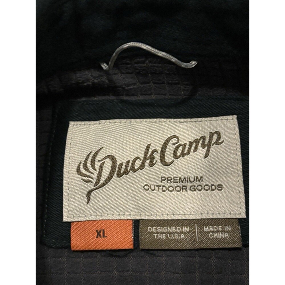 Duck Camp Men’s XL Campfire Shacket Green Silent Snap Button - Picture 5 of 8